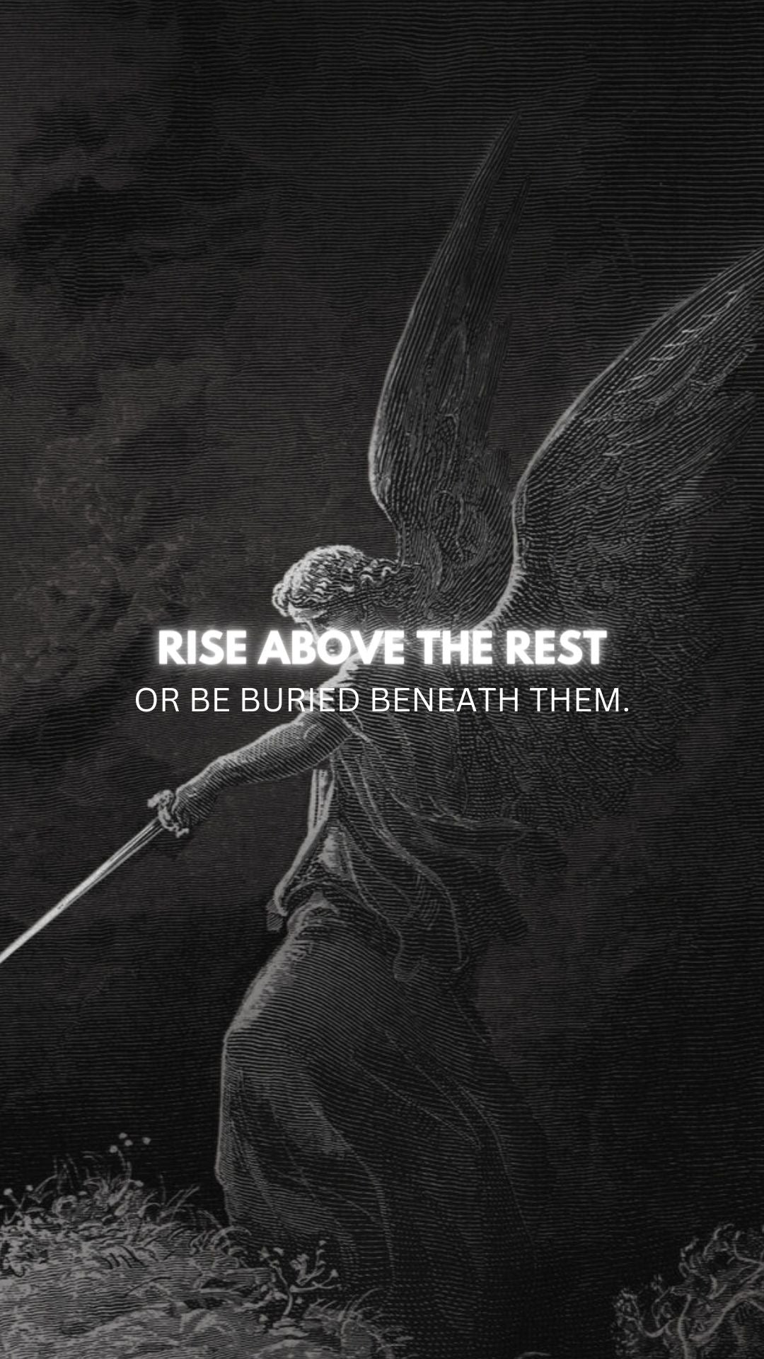 WARRIOR ANGEL QUOTE CANVAS POSTER