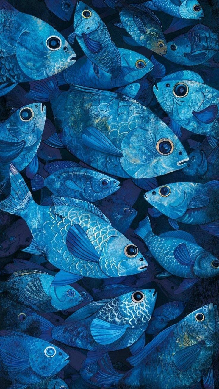 DEEP SEA CROWD CANVAS POSTER