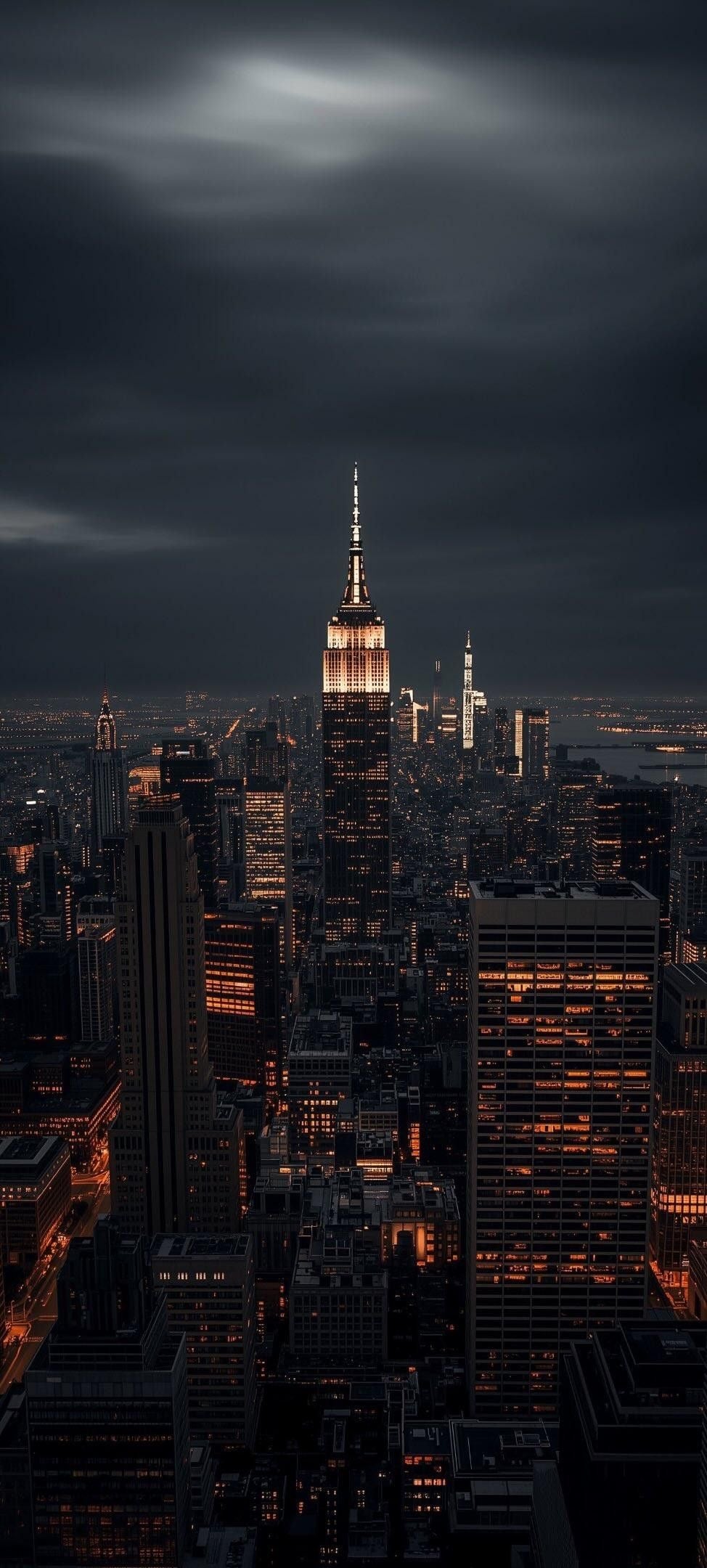MANHATTAN NIGHT POWER CANVAS POSTER