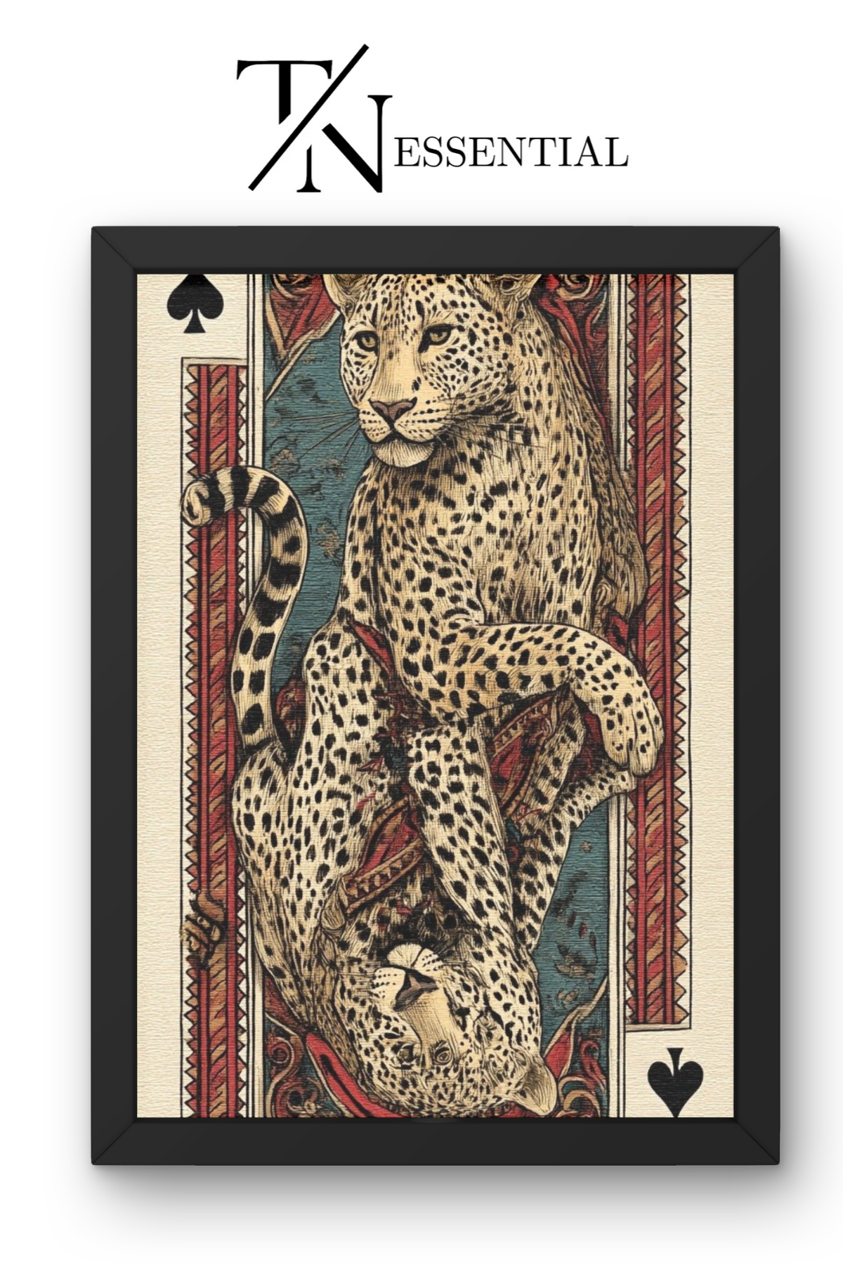 LEOPARD QUEEN CARD CANVAS POSTER