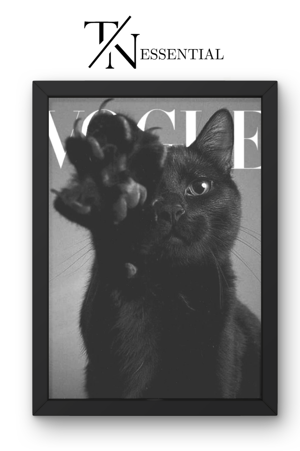 CUTE VOGUE INSPIRED CAT CANVAS POSTER