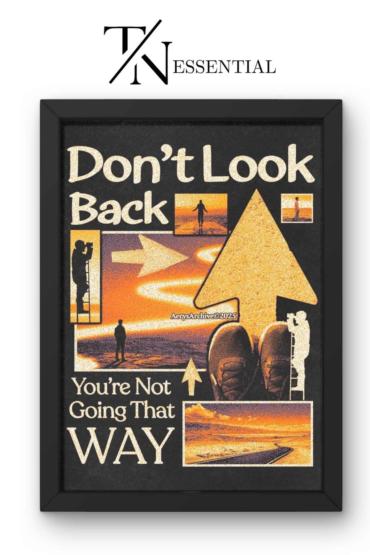 DON’T LOOK BACK MOTIVATIONAL CANVAS POSTER