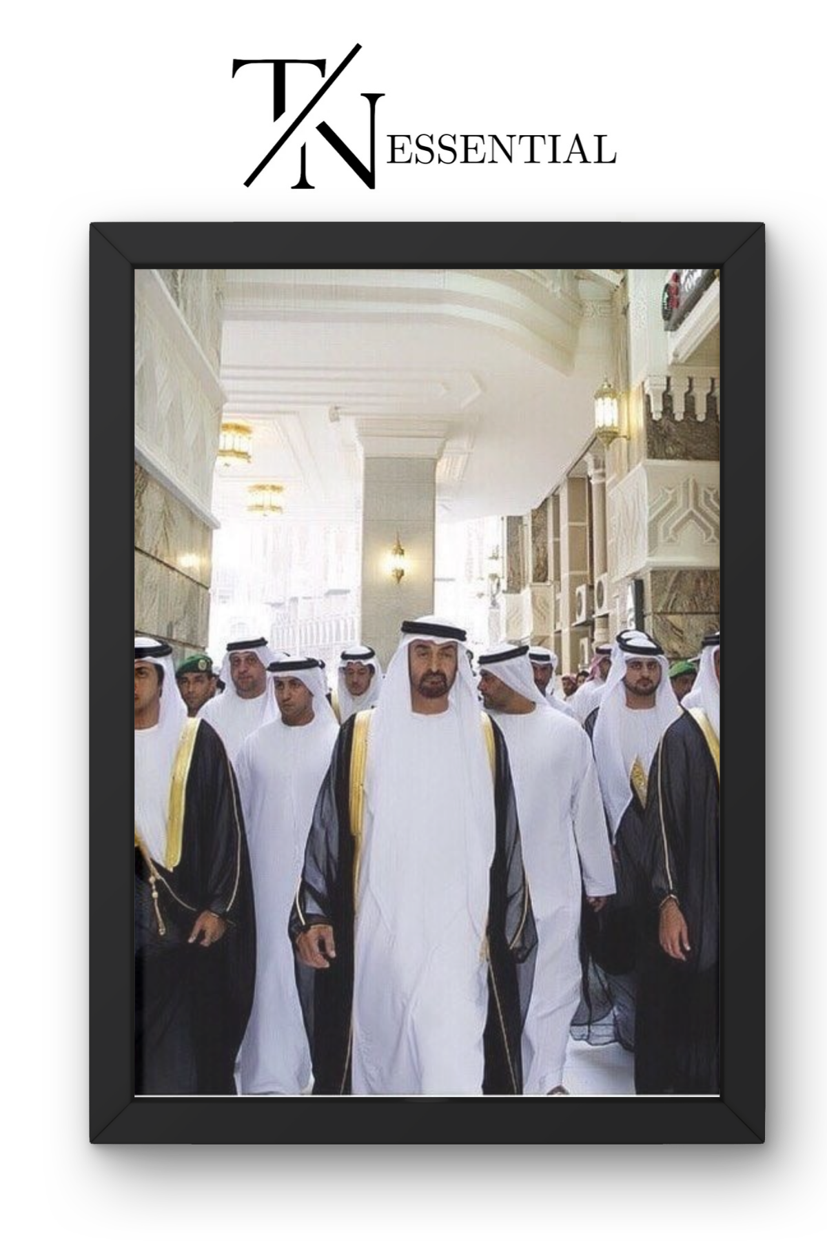 HH SHEIKH MOHAMED BIN ZAYED AL NAHYAN UAE LEADERSHIP WALK CANVAS POSTER