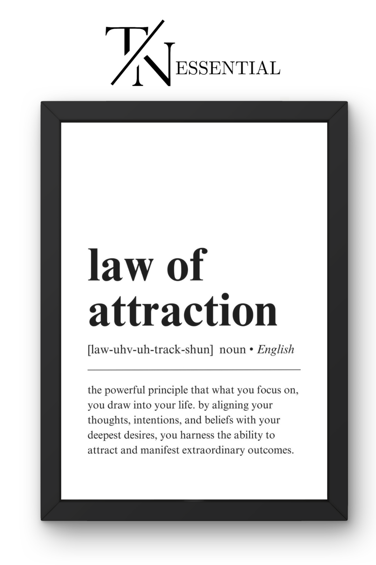 LAW OF ATTRACTION SUCCESS MINDSET CANVAS POSTER