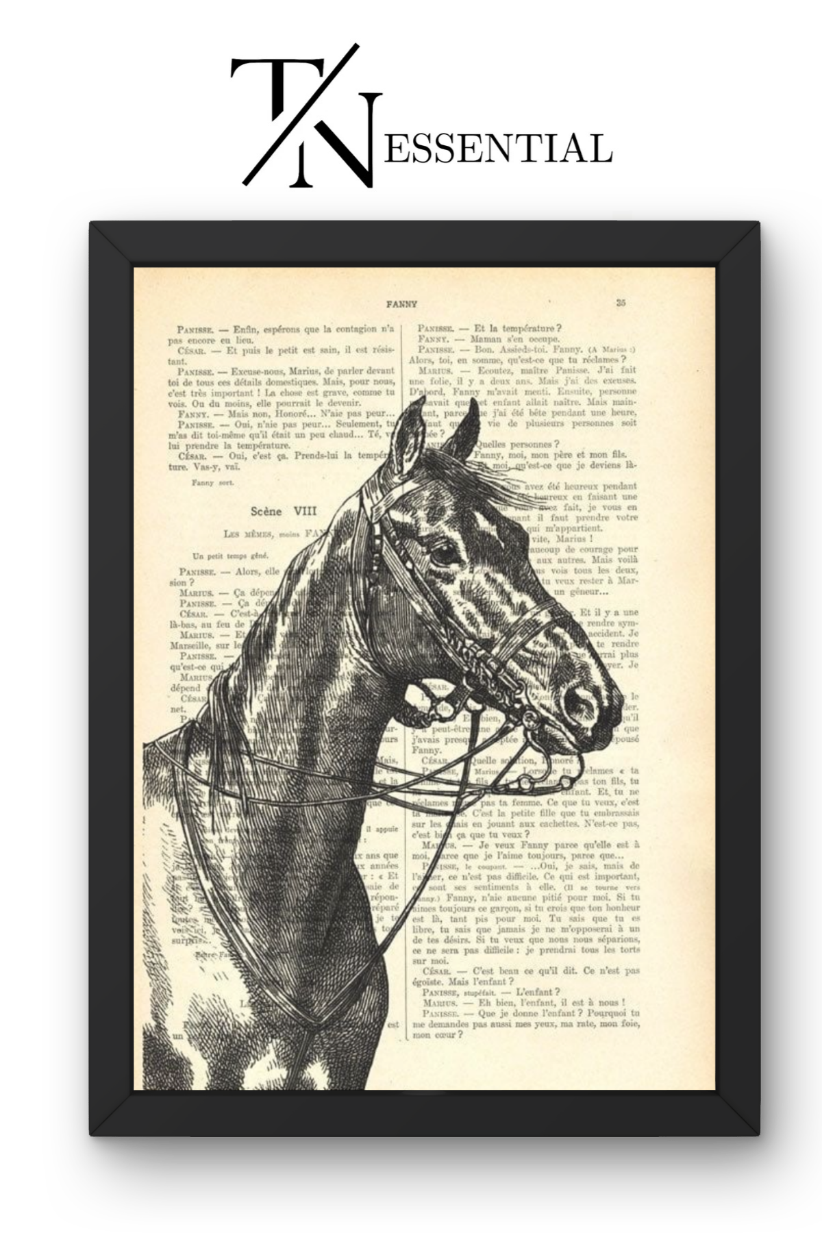 CLASSIC STABLE HORSE VINTAGE CANVAS POSTER
