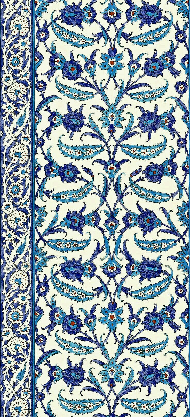 BLUE OTTOMAN BLOOM CANVAS POSTER