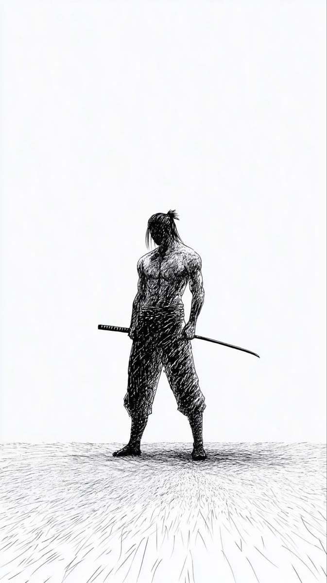 SILENT SAMURAI STANCE CANVAS POSTER