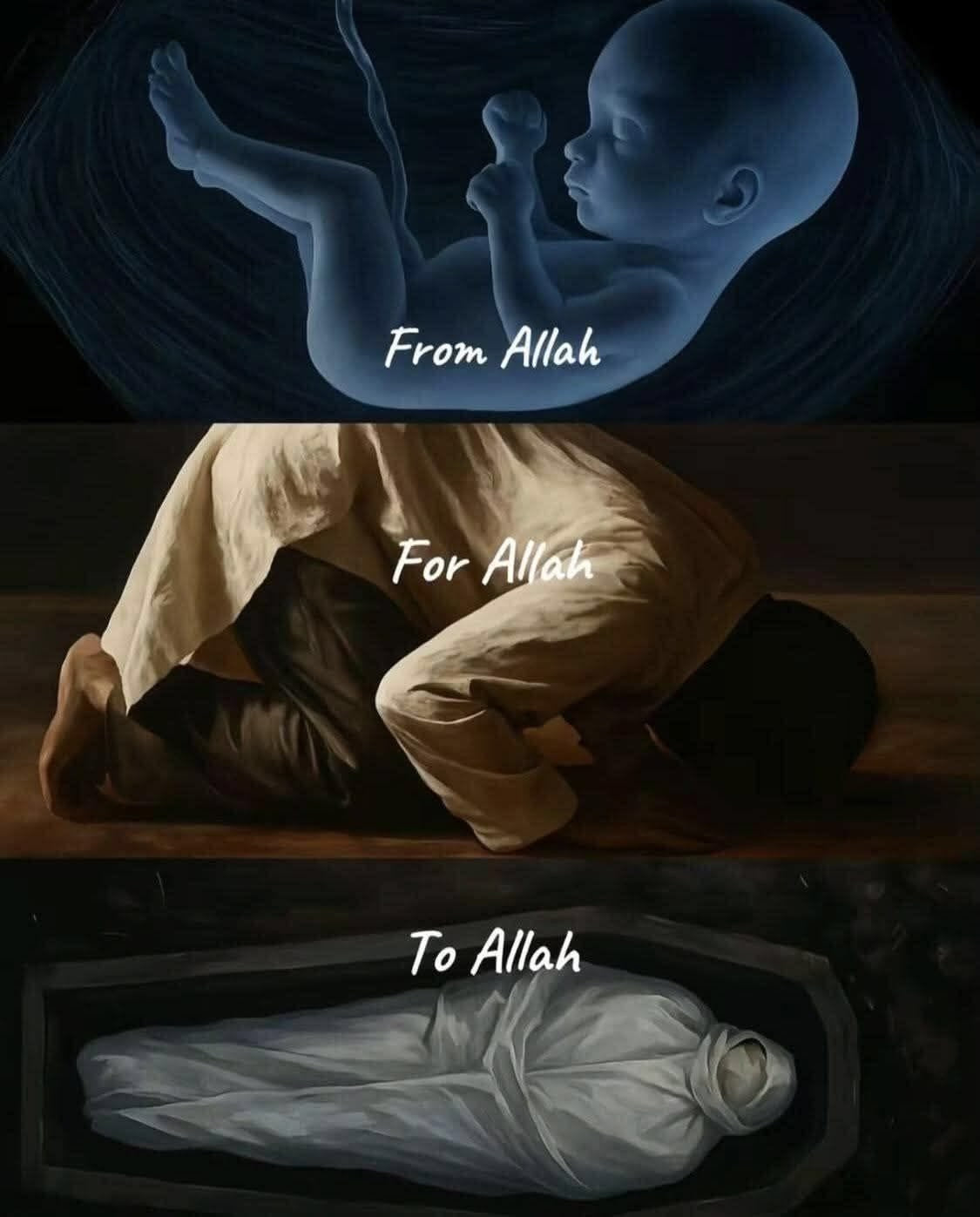FROM ALLAH TO ALLAH CANVAS POSTER
