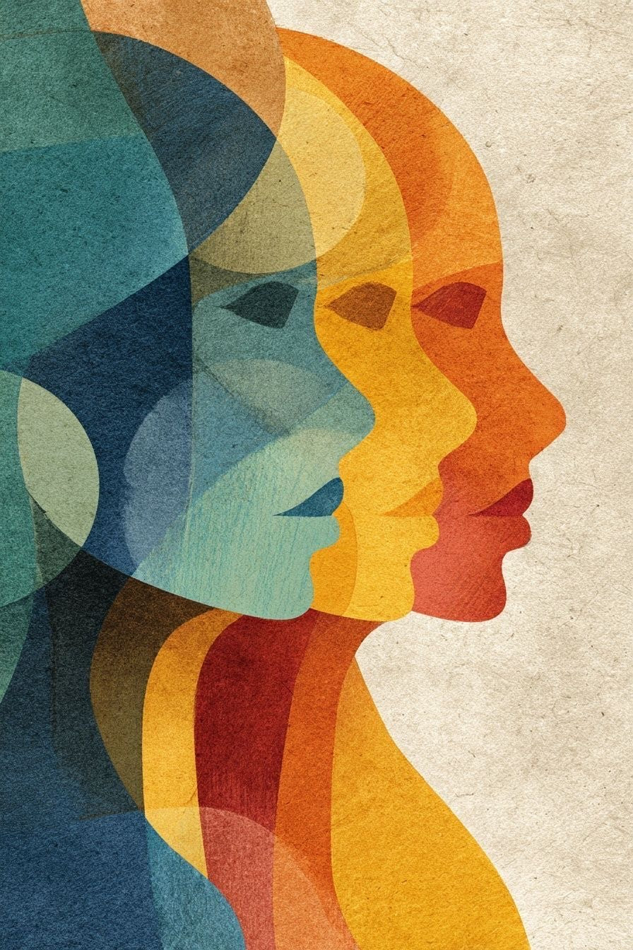 FACES OF PERSPECTIVE CANVAS POSTER