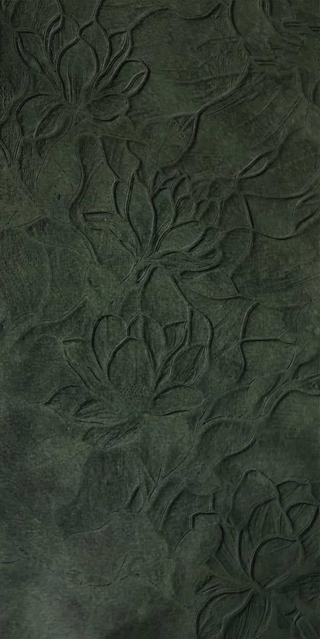 DEEP SAGE FLOWERS CANVAS POSTER