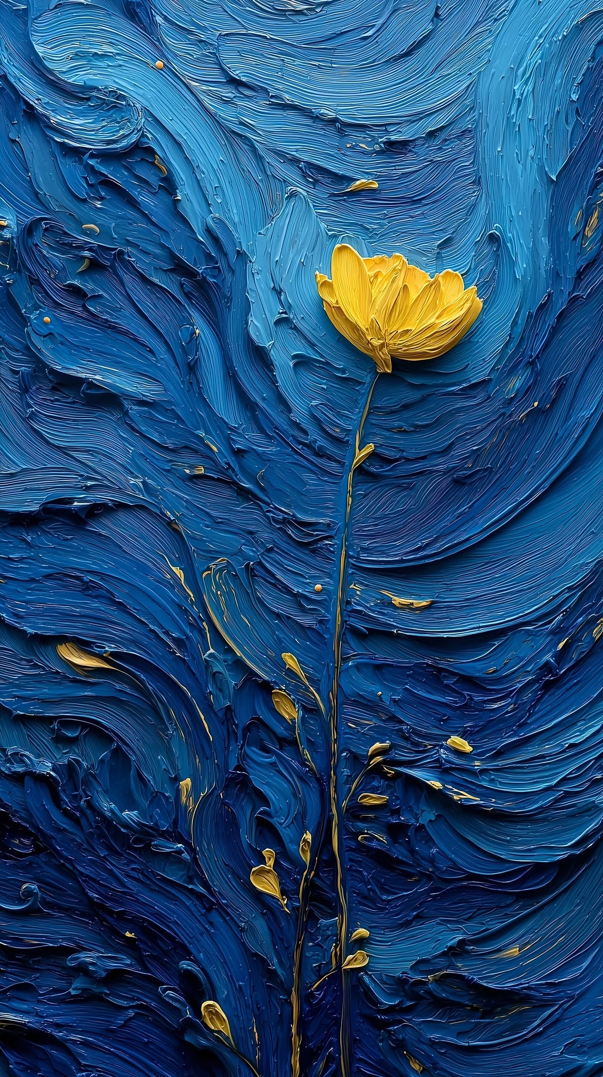 VAN GOGH STYLE FLORAL CANVAS POSTER