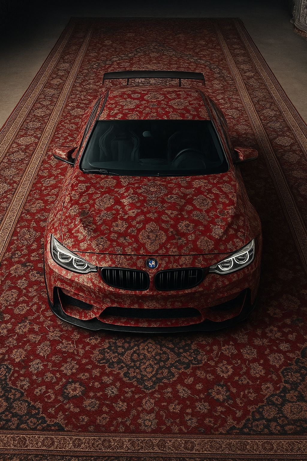 BMW PERSIAN CARPET CANVAS POSTER