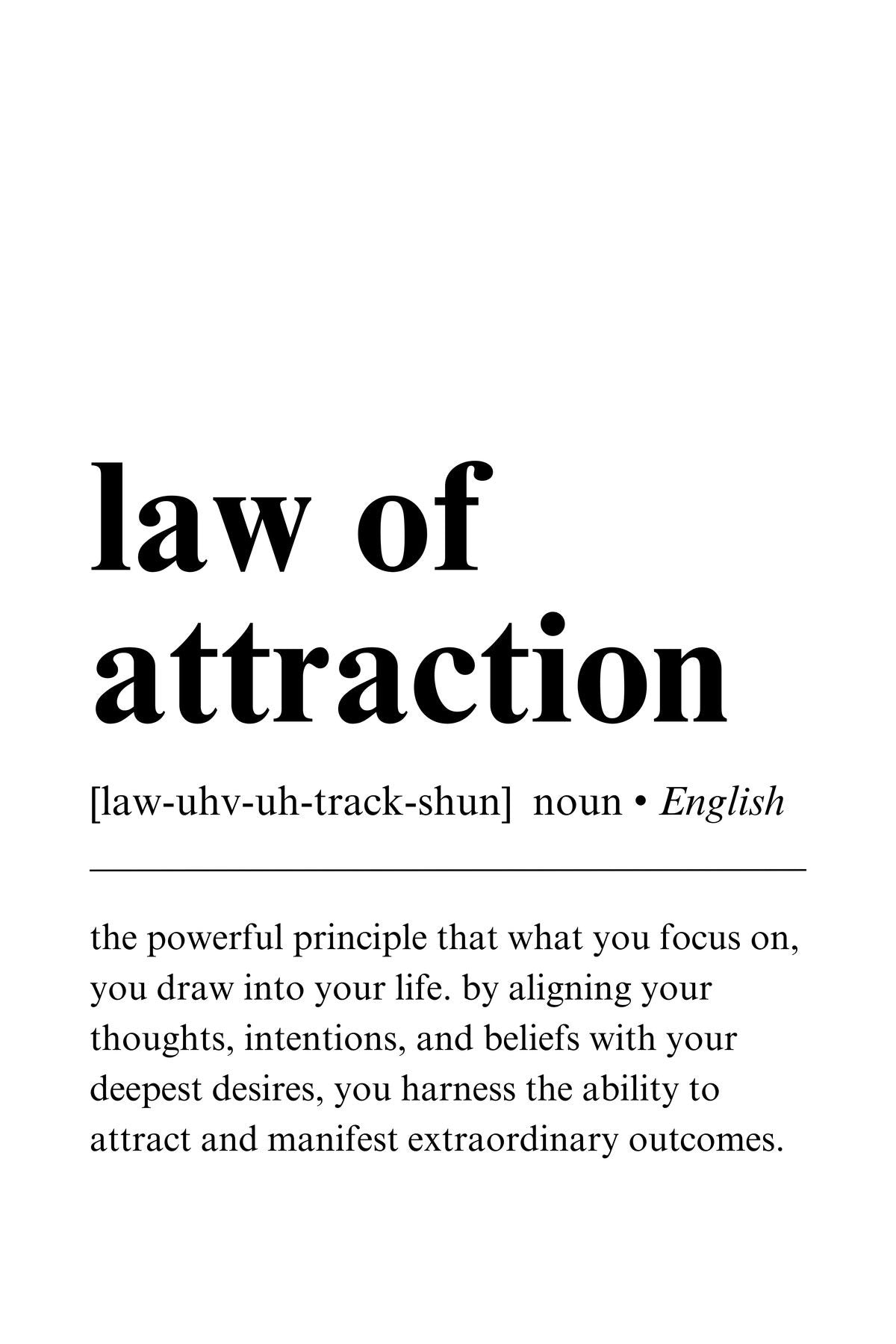 LAW OF ATTRACTION SUCCESS MINDSET CANVAS POSTER