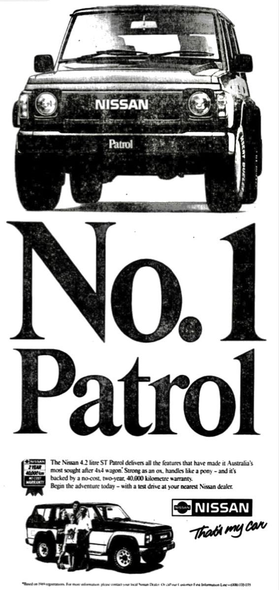 NISSAN PATROL CLASSIC 4X4 ICON CANVAS POSTER