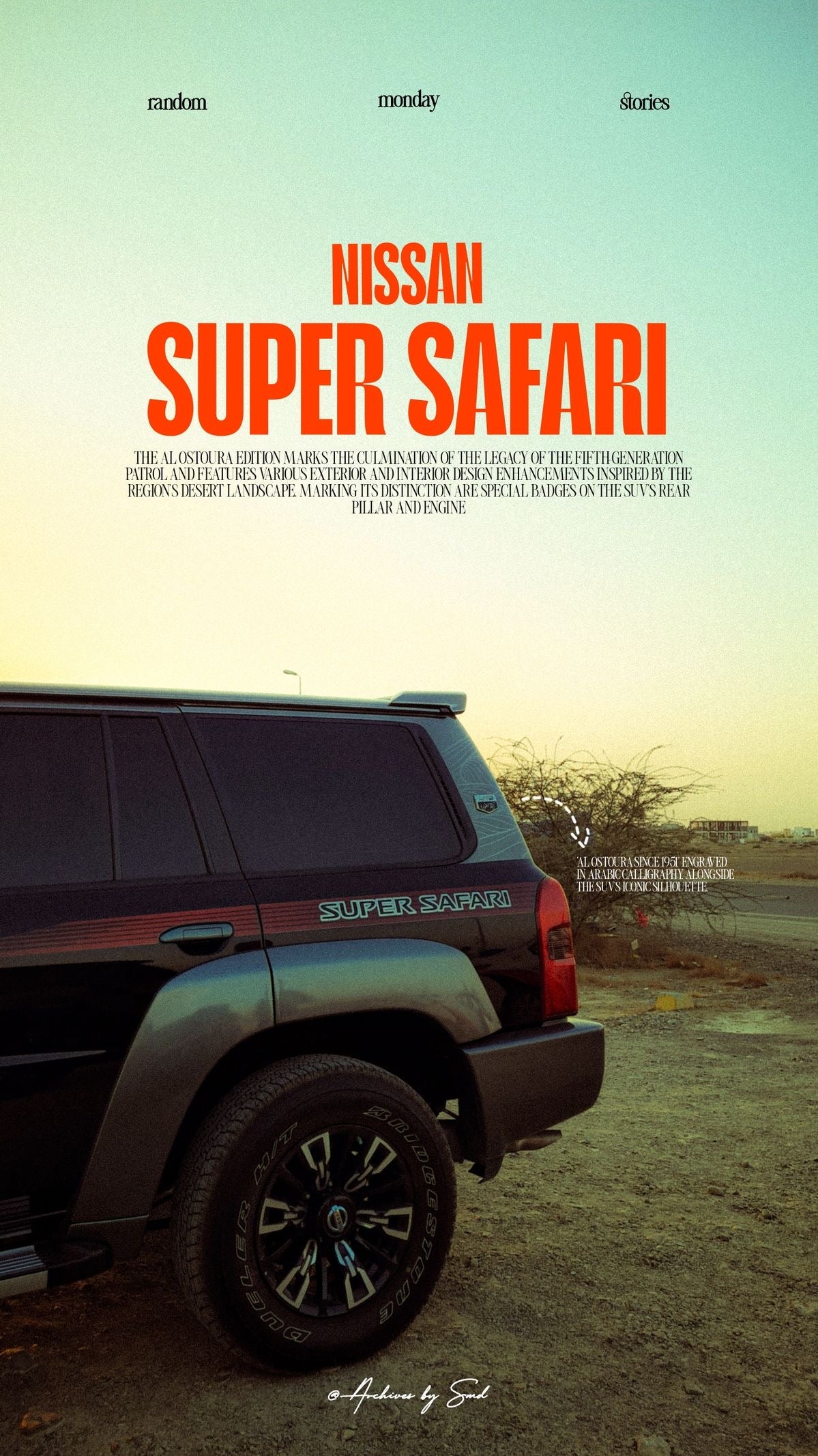 NISSAN PATROL SUPER SAFARI RETRO SUV CANVAS POSTER