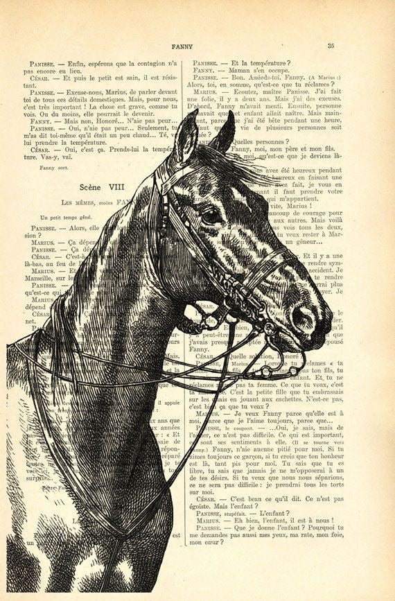 CLASSIC STABLE HORSE VINTAGE CANVAS POSTER