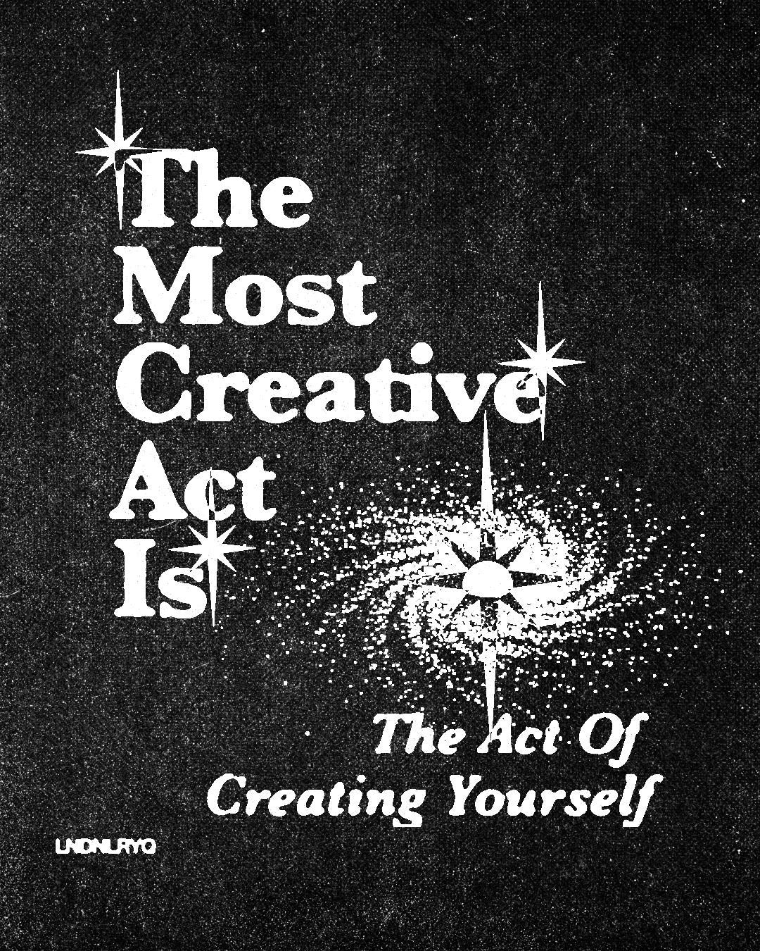 CREATIVE SELF DISCOVERY QUOTE CANVAS POSTER