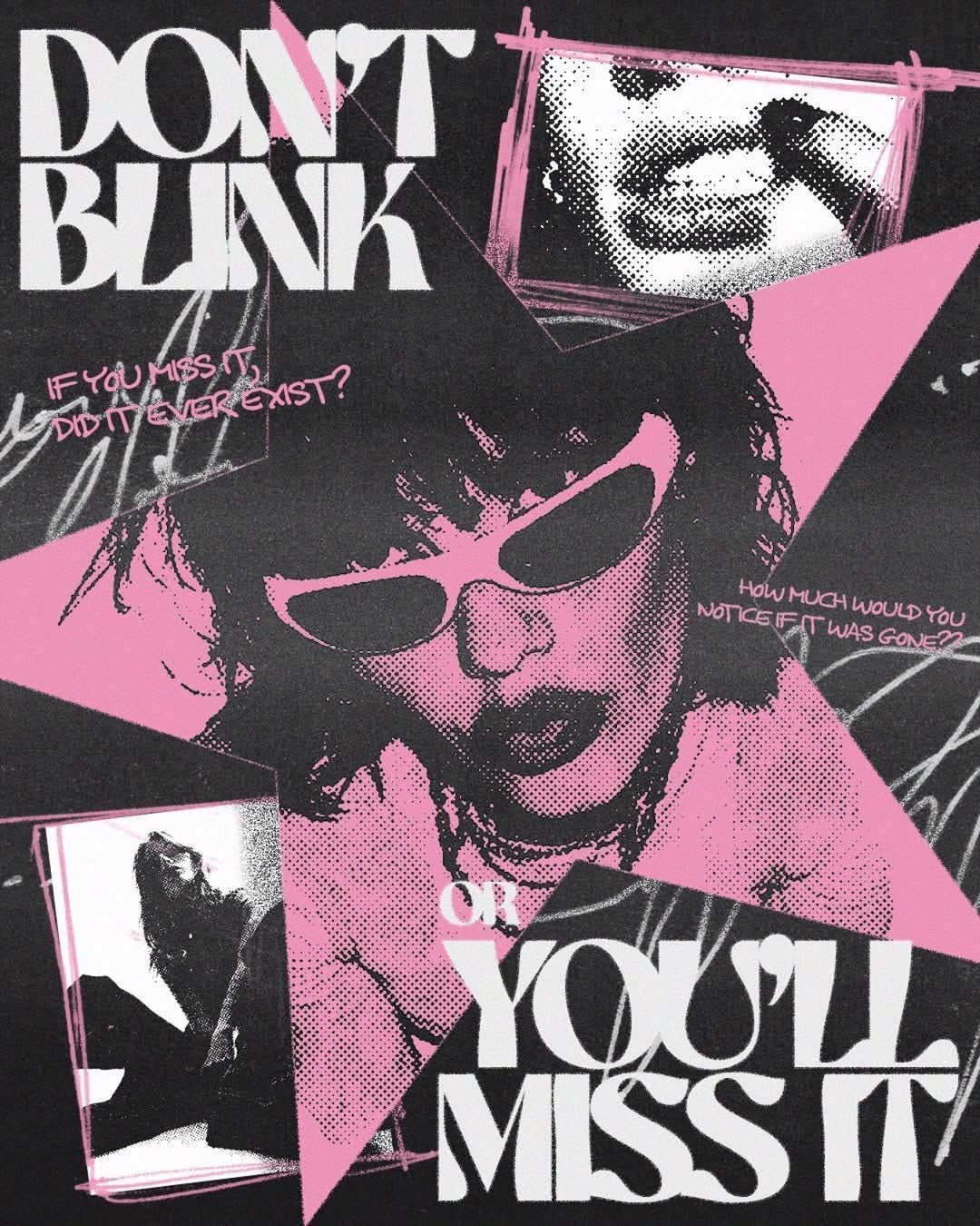AESTHETIC URBAN PINK CHAOS CANVAS POSTER