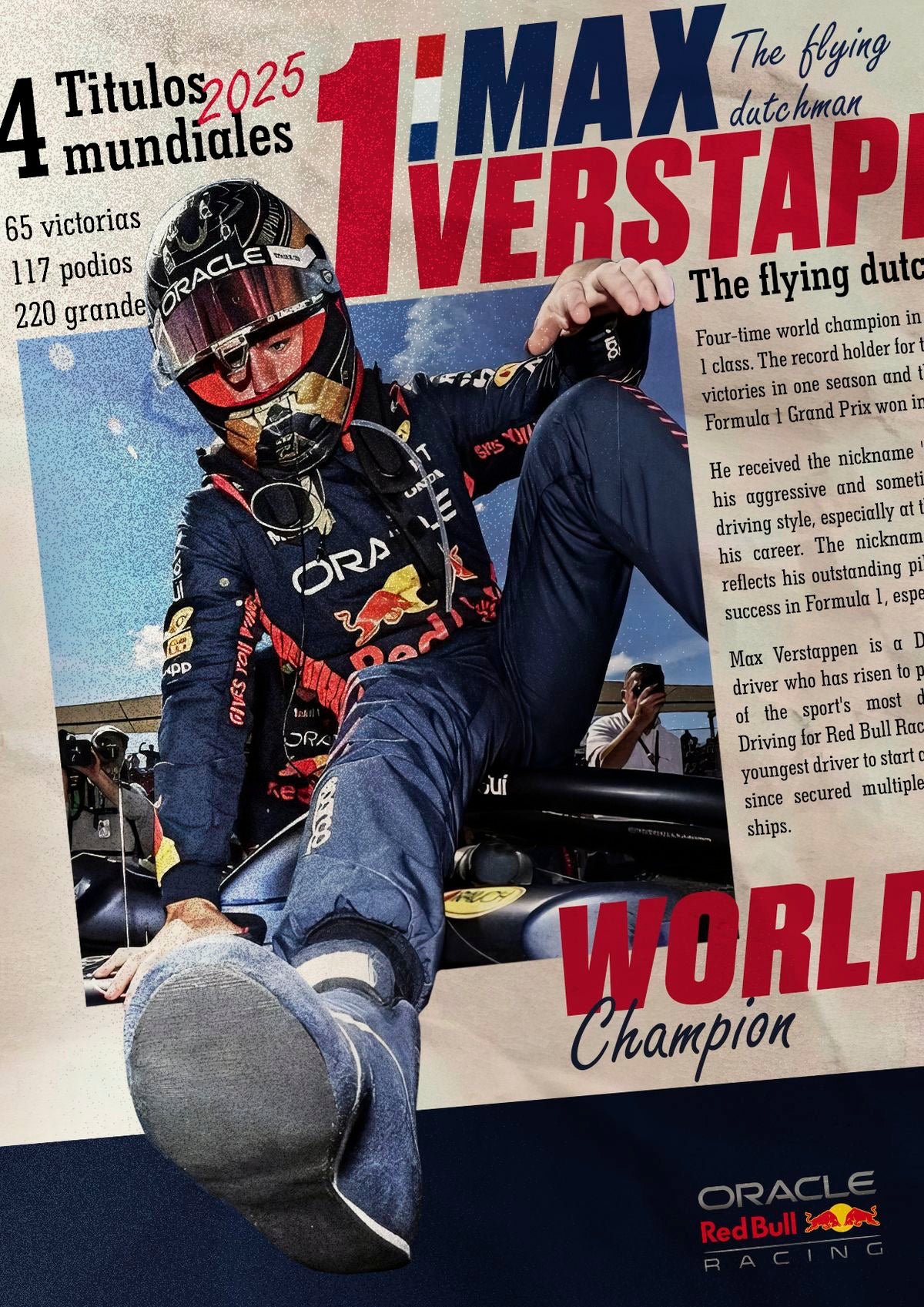 MAX VERSTAPPEN UNSTOPPABLE SPEED AND GLORY F1 LEGEND CANVAS POSTER
