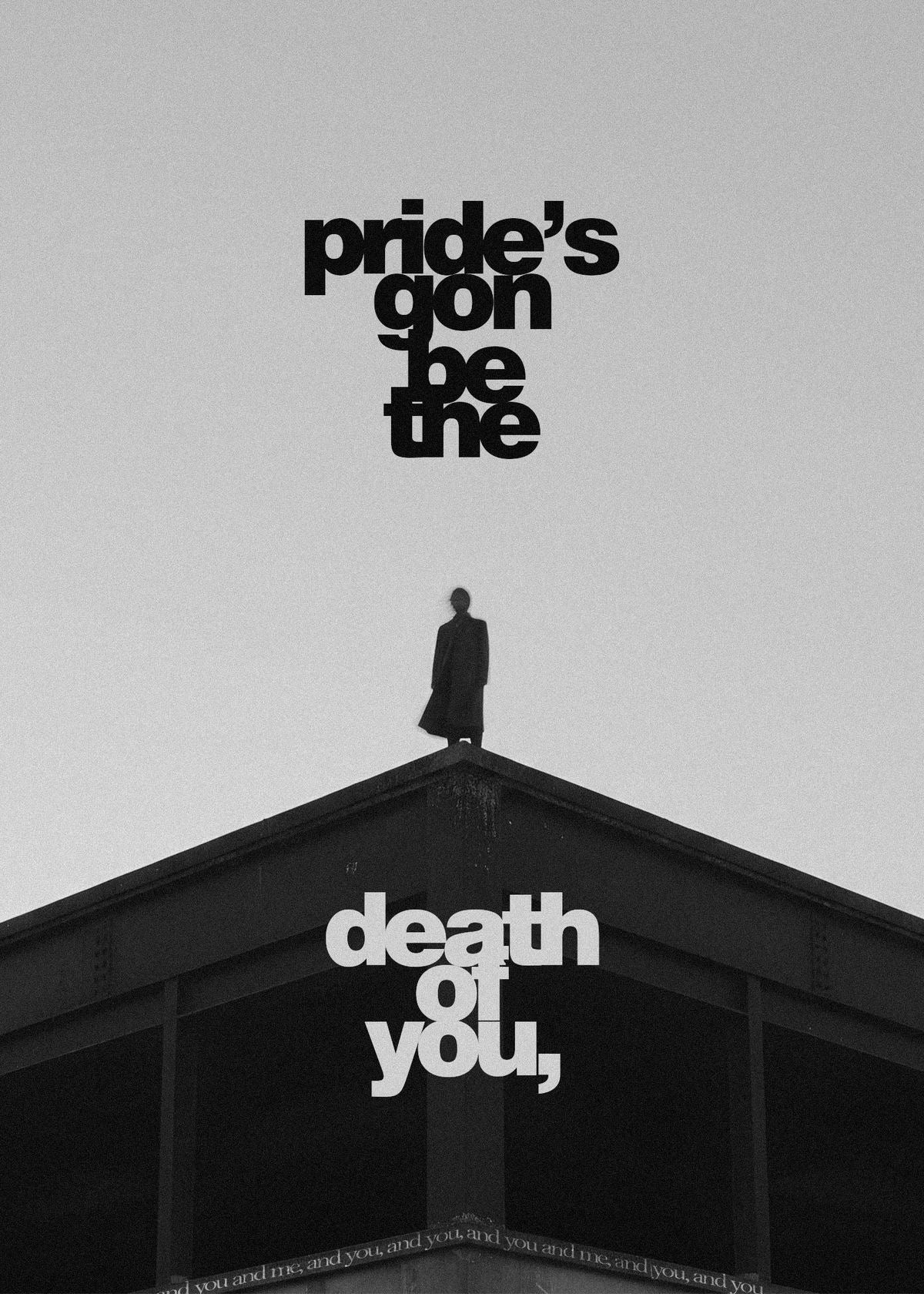 PRIDE LEADS TO SELF DESTRUCTION MINIMAL AESTHETIC CANVAS POSTER