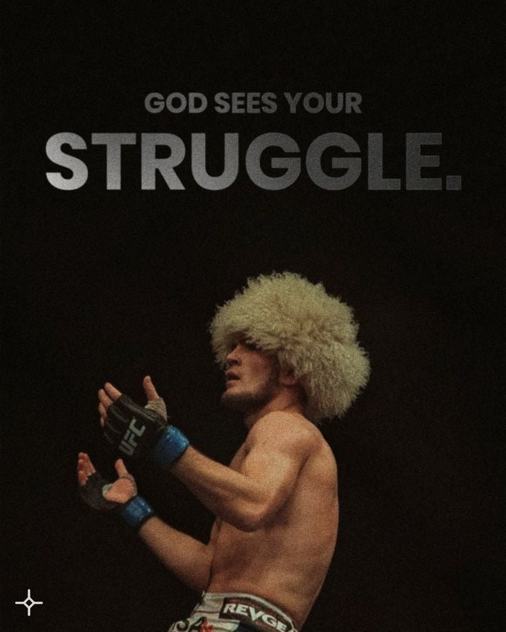 KHABIB NURMAGOMEDOV CHAMPION MINDSET FAITH AND DISCIPLINE CANVAS POSTER