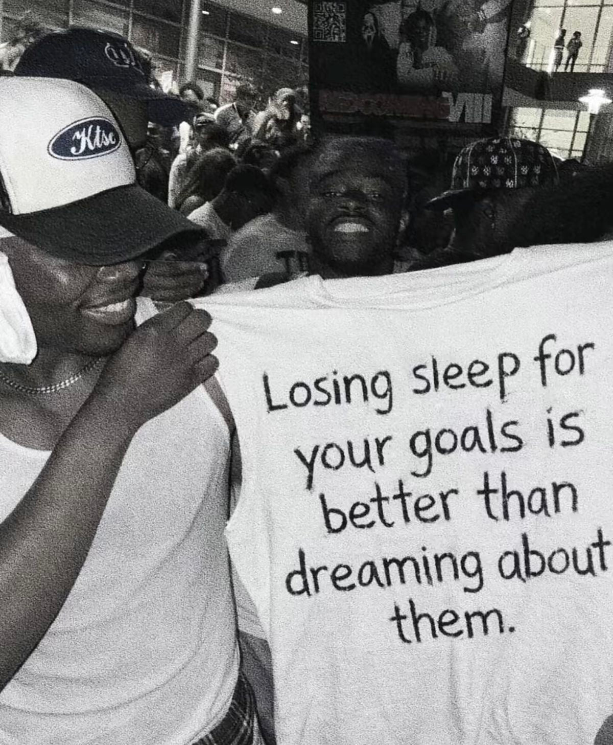 LOSING SLEEP FOR YOUR GOALS HUSTLE MINDSET MOTIVATION CANVAS POSTER