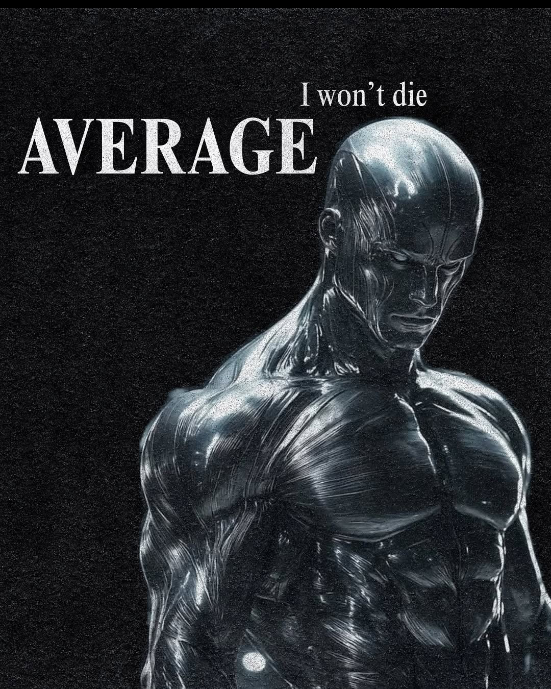 I WON’T DIE AVERAGE ELITE MINDSET SILVER BODY DISCIPLINE CANVAS POSTER
