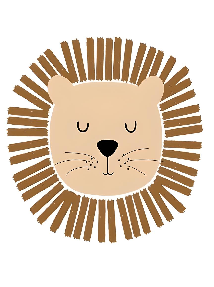 NURCERY LION CANVAS POSTER