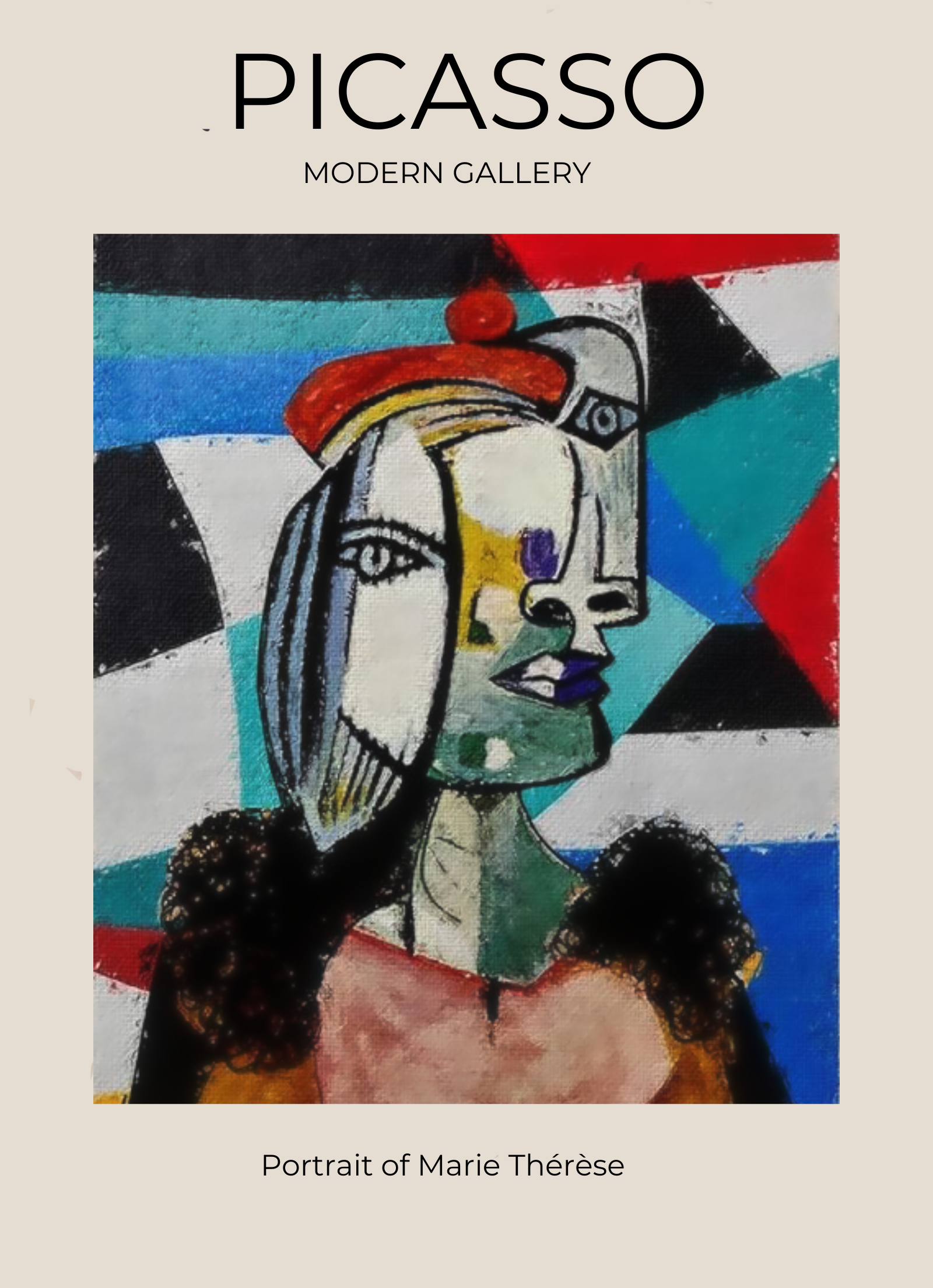 PICASSO ABSTRACT PAINTING CANVAS POSTER