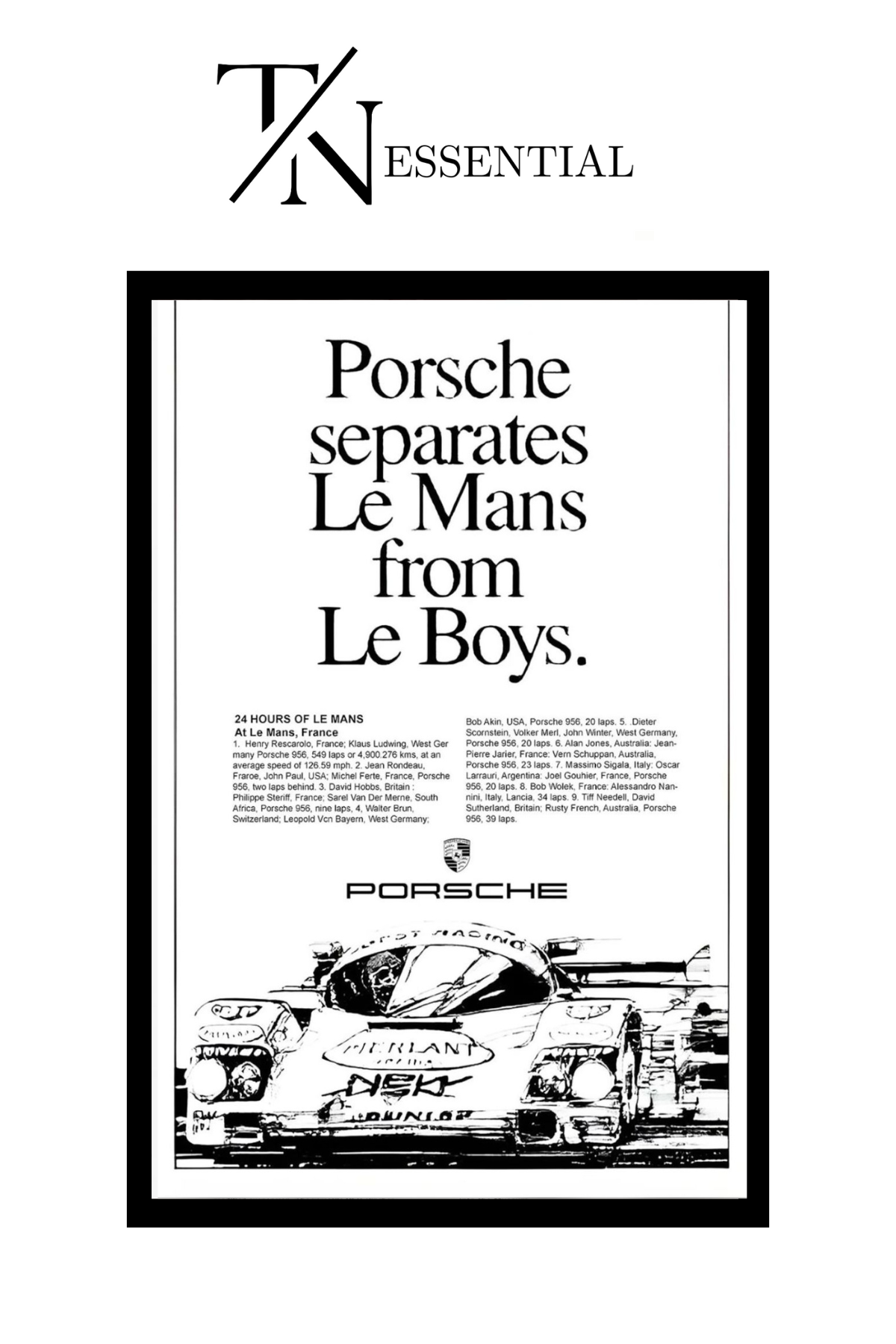 PORCHE CANVAS POSTER