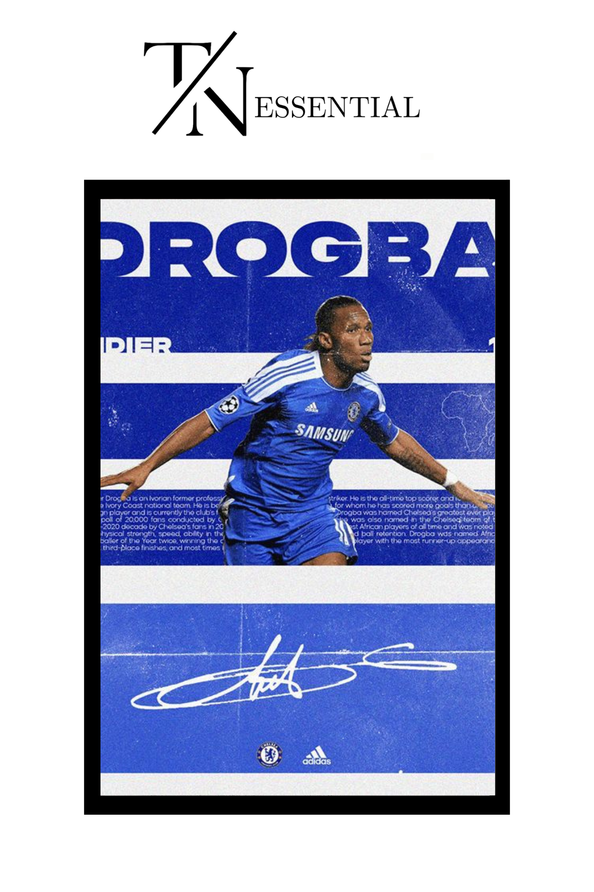 DIDIER DROGBA CANVAS POSTER