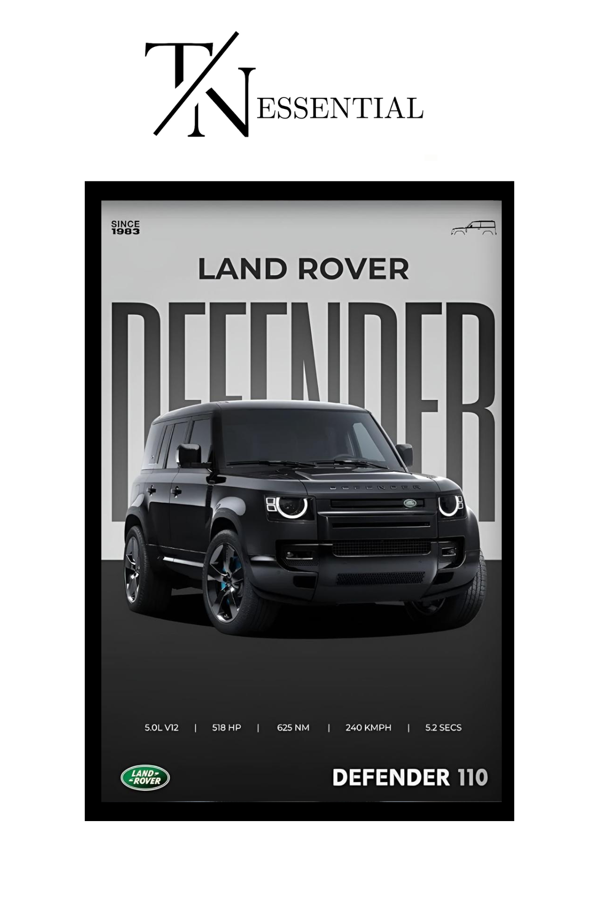 LAND ROVER DEFENDER CANVAS POSTER