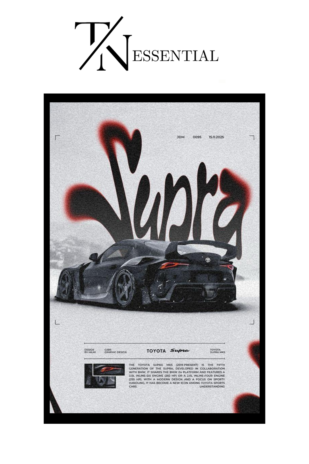 TOYOTA SUPRA CANVAS POSTER