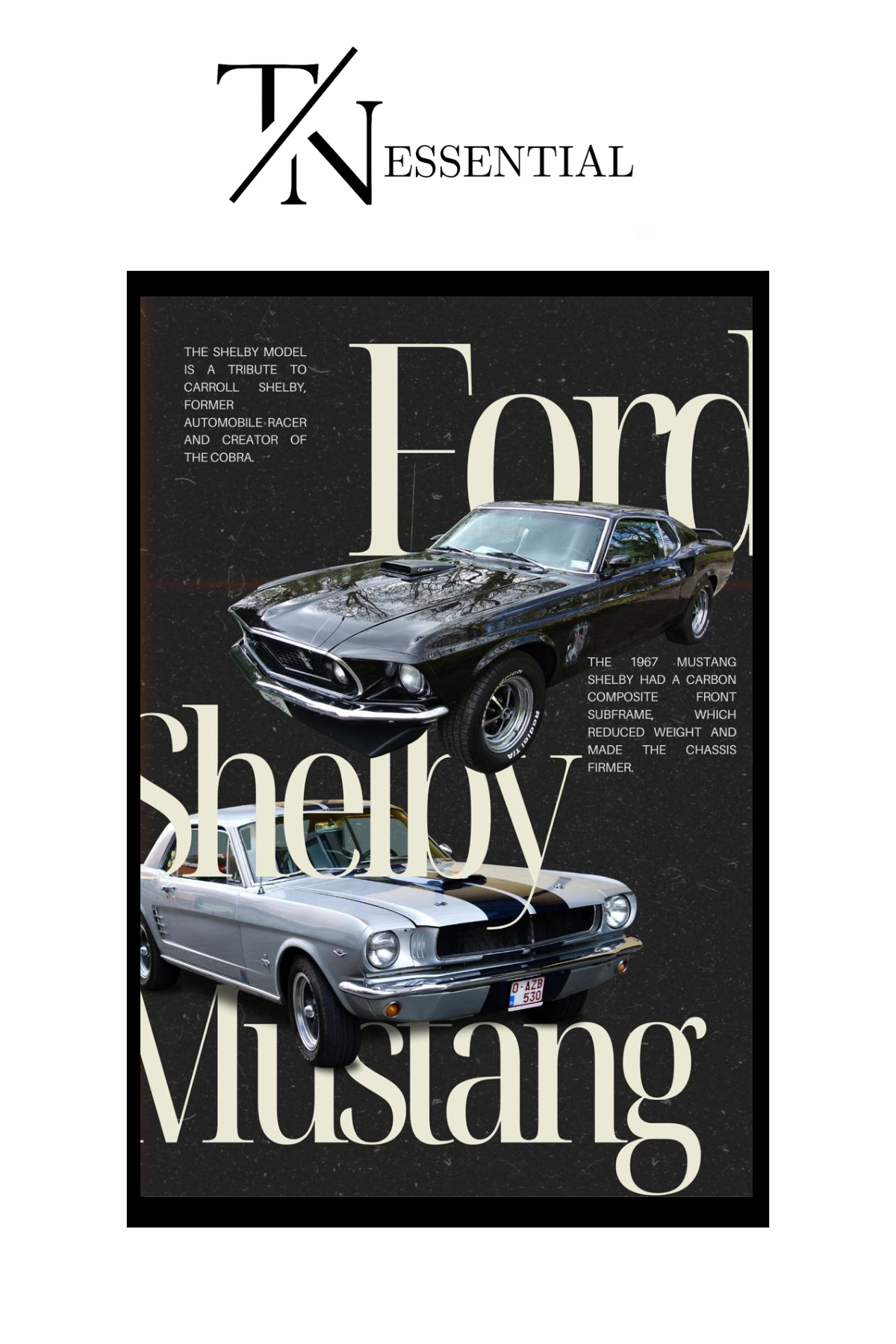 FORD MUSTANG SHELBY CANVAS POSTER
