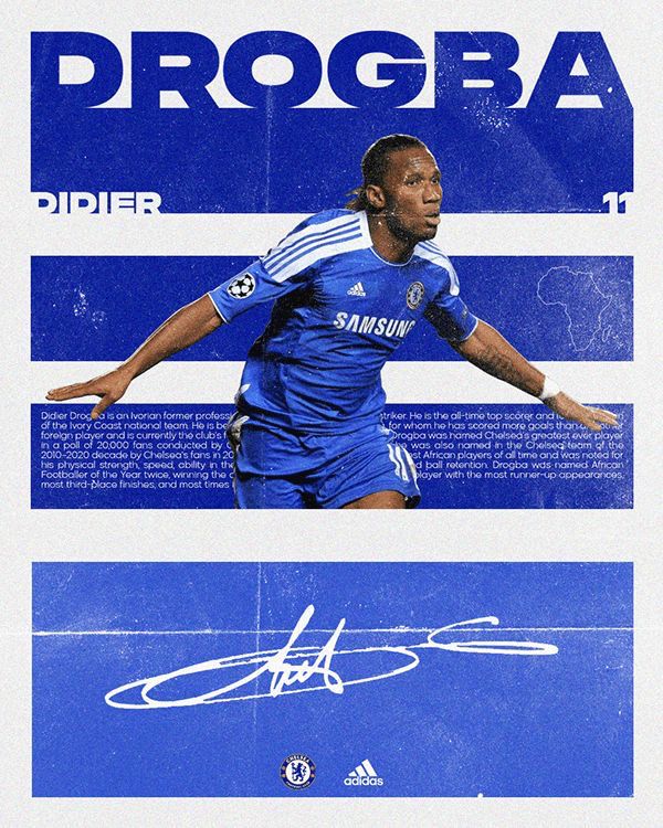 DIDIER DROGBA CANVAS POSTER