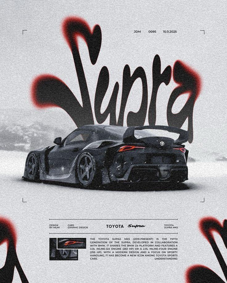 TOYOTA SUPRA CANVAS POSTER