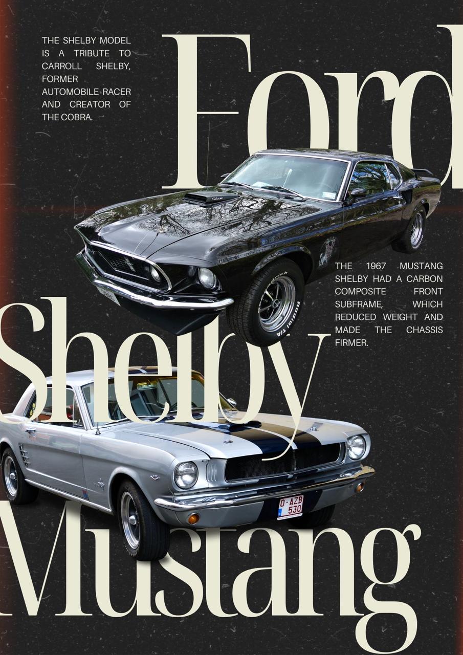 FORD MUSTANG SHELBY CANVAS POSTER