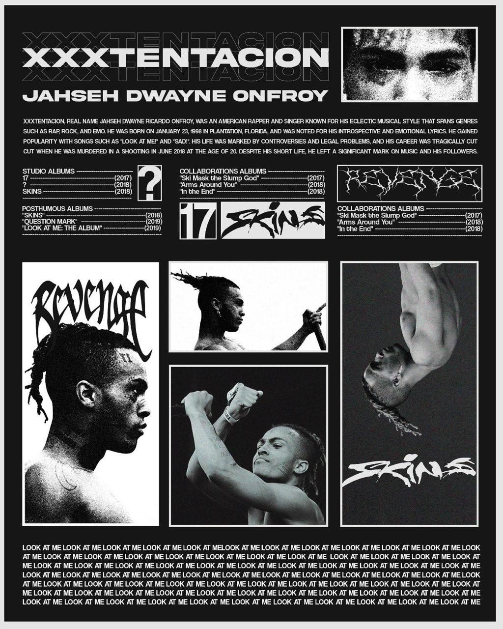 XXXTENTACION CANVAS POSTER