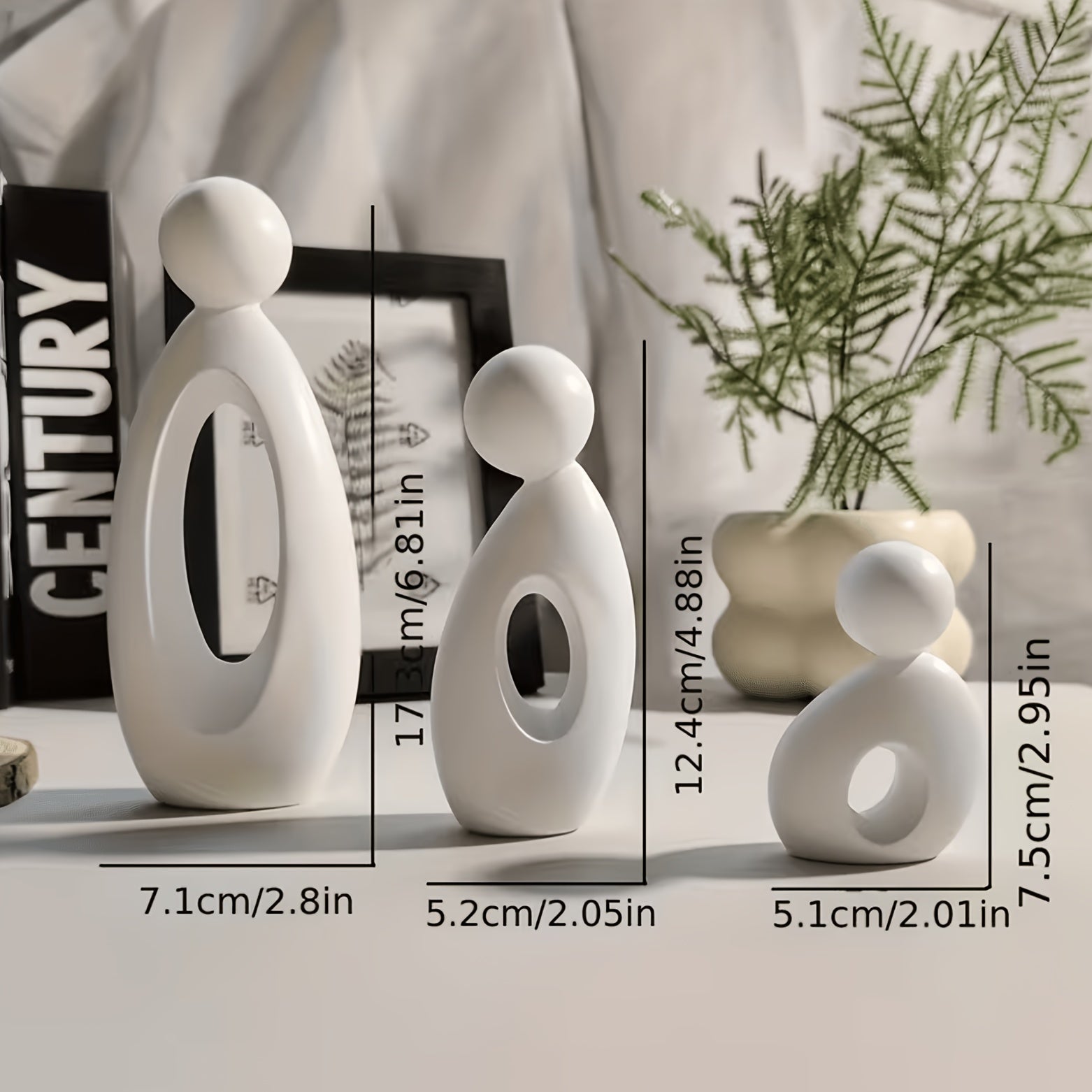 Tnessential Minimalist Modern Abstract Plastic Wall Sculptures & 3D Decor