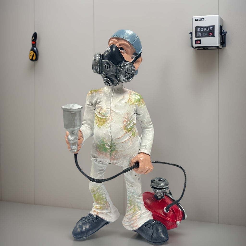 Tnessential Creative Spray Painter Resin Statue 3D Decor