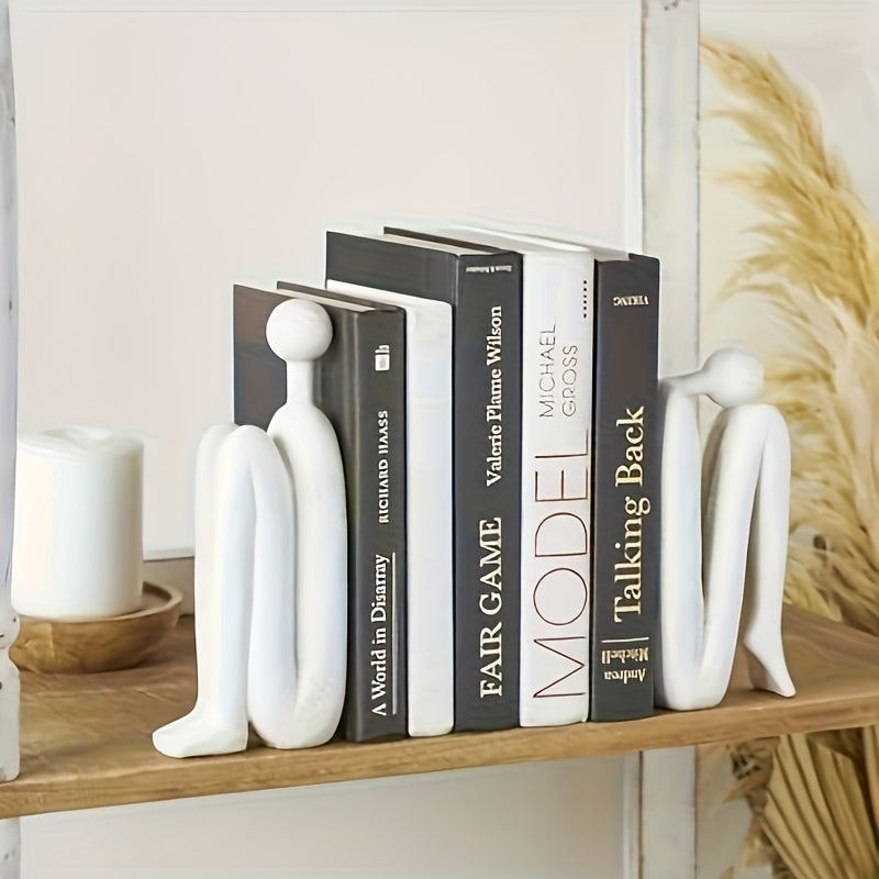 Tnessential Set Modern Resin Bookshelf Figurines 3D Decor