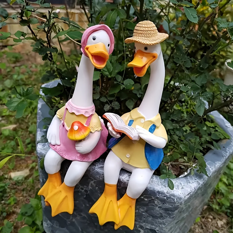Tnessential Creative New Pair of Lovers Ducklings Outdoor Courtyard 3D Decor