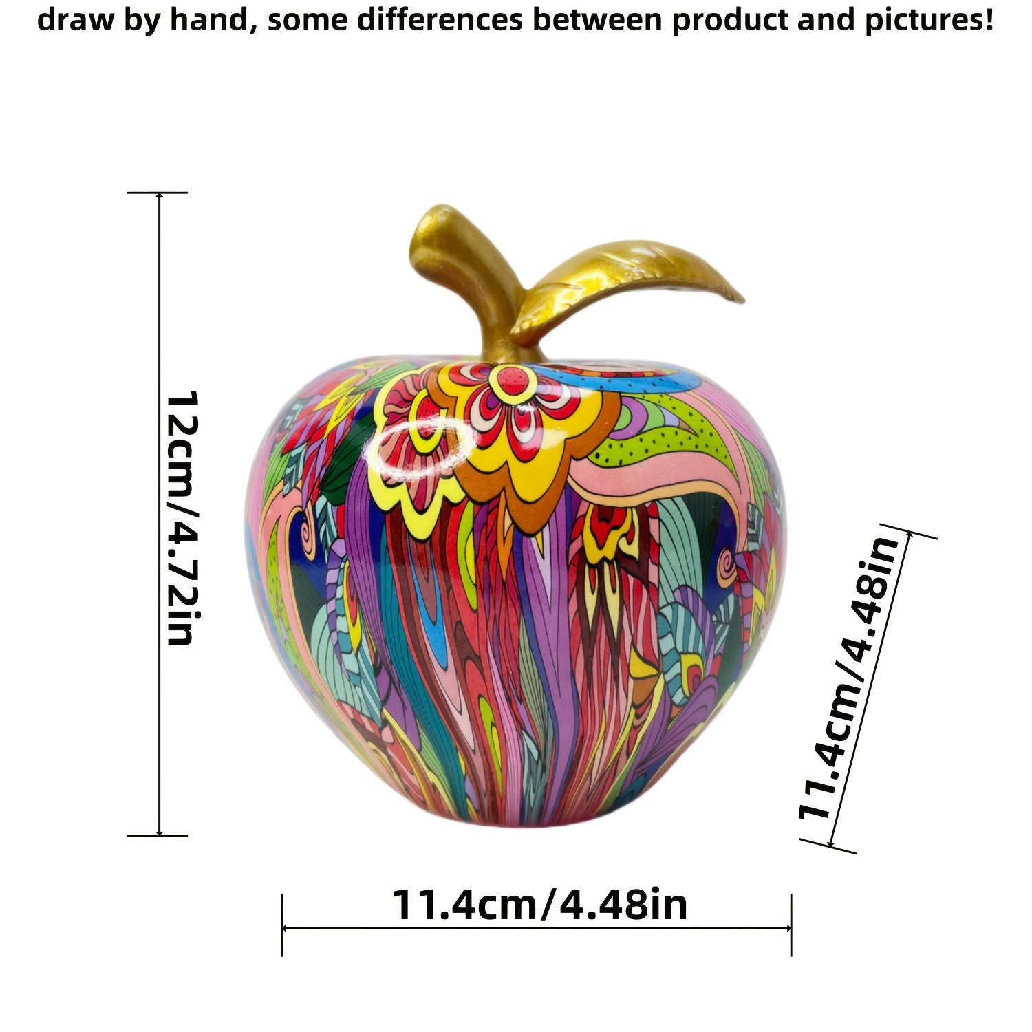 Tnessential Modern Resin Fruit Sculpture in the Shape of an Apple 3D Decor