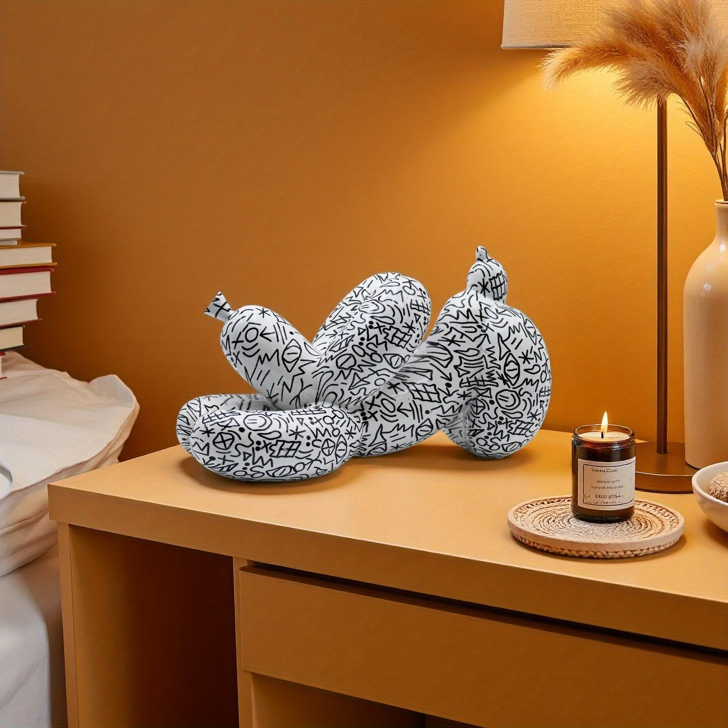 Tnessential Abstract Balloon Dog Sculpture Statue 3D Decor