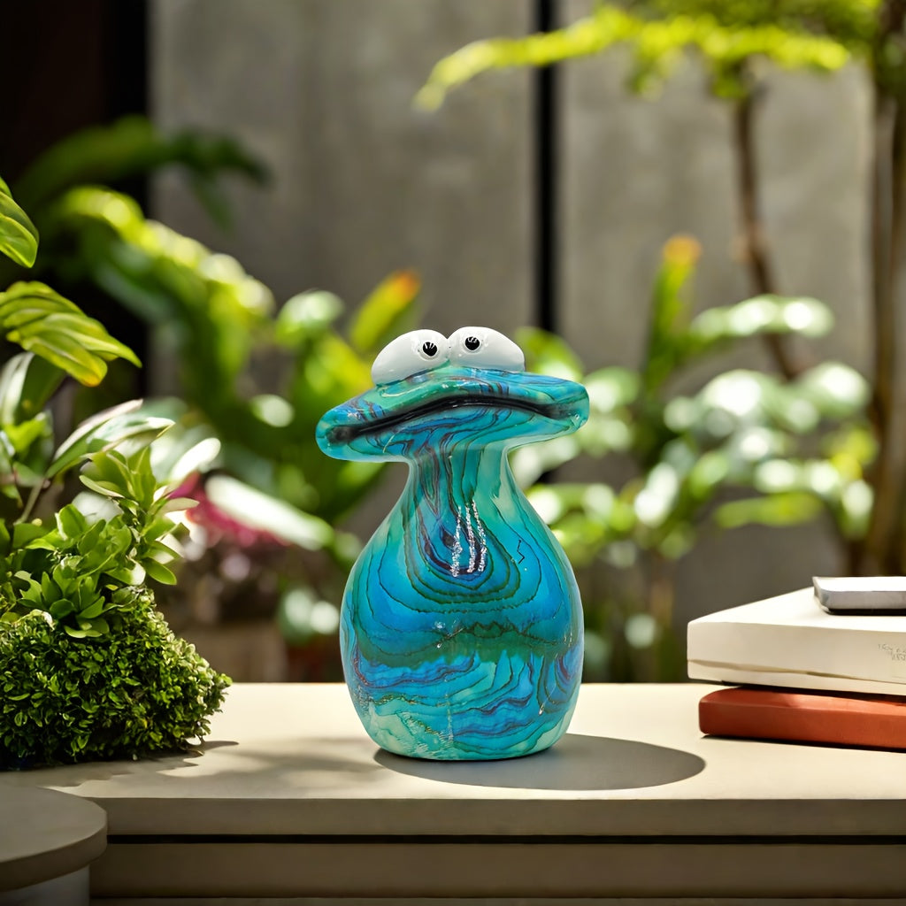 Tnessential An Adorable and Vibrant Resin Frog Decoration for Your Desk 3D Decor