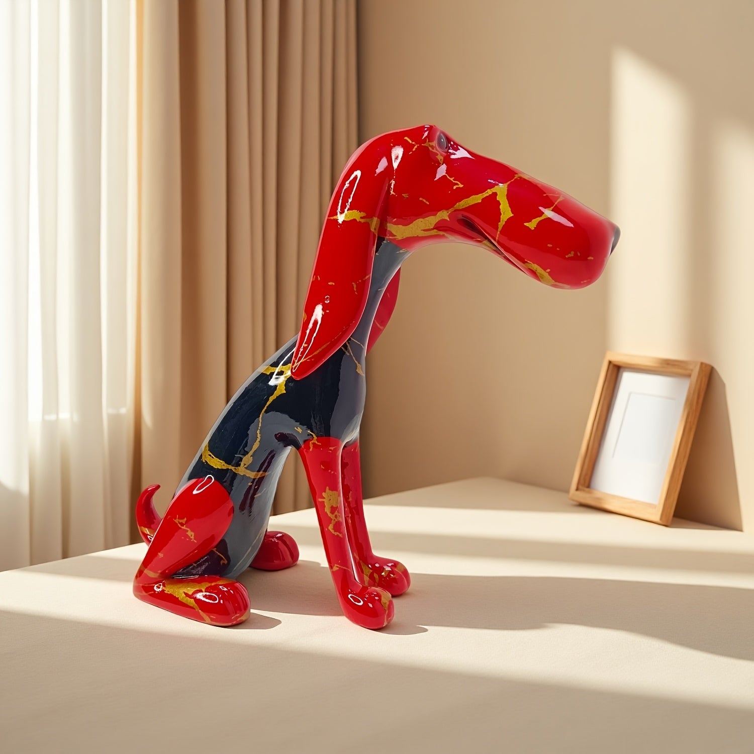 Tnessential Collectible Figurines 1PC Handmade Abstract Dog Sculpture 3D Decor