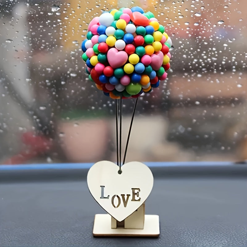 Tnessential Cute Balloon House Design Automotive Interior Ornaments 3D Decor