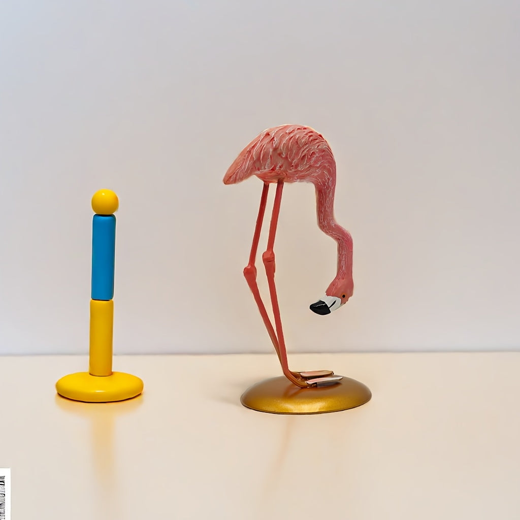 Tnessential Pink Flamingo Couple Resin Ornament Birthday Gift 3D Decor