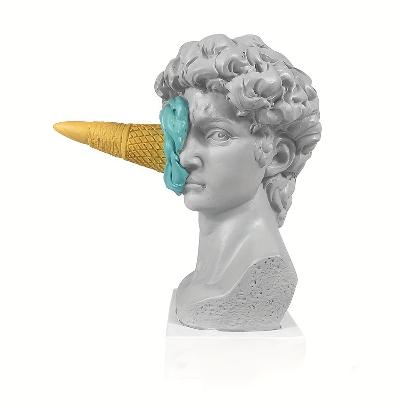 Tnessential Modern Minimalist Ice Cream Smash David Sculpture 3D Decor