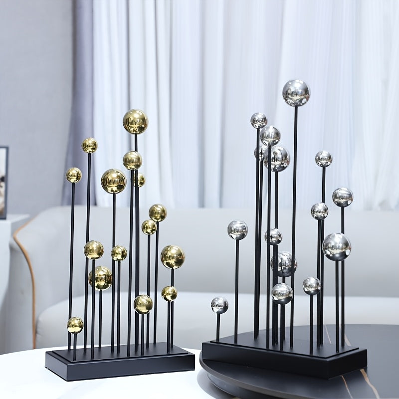 Tnessential Modern Minimalist Abstract Metal Balloon Cluster Art 3D Decor